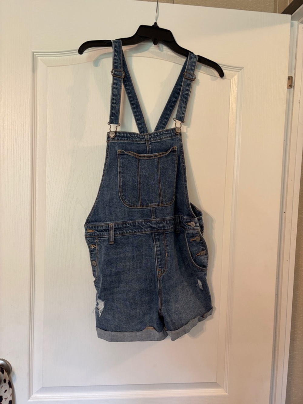 Old Navy Blue Denim Short Overalls for Kids